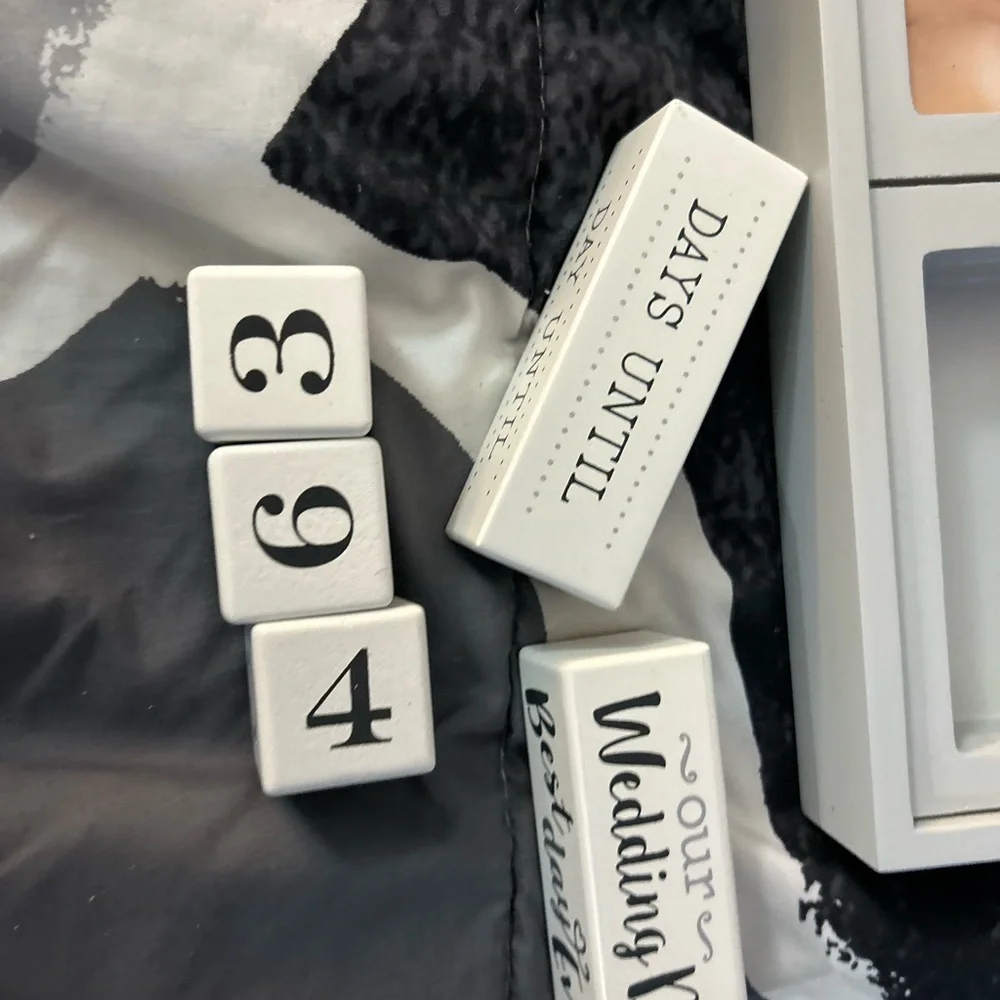 Wedding White Domino Set picture frame
